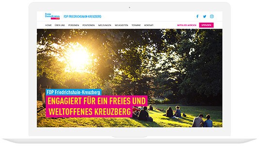 Webseite im modernen, responsiven FDP-Design
